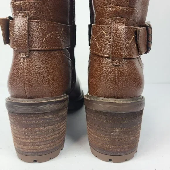 ZODIAC Georgia Round Toe Block Heel Zip-Up Riding Boot 6 M